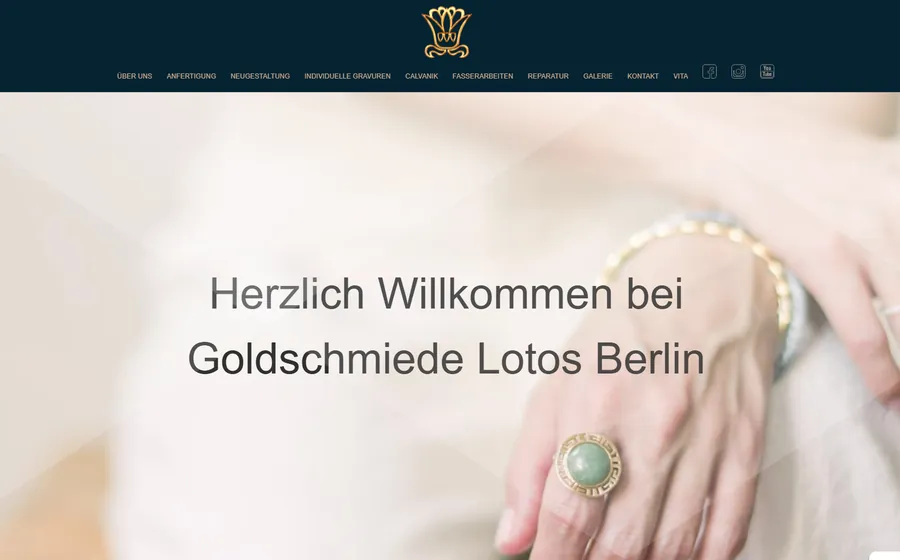 Goldschmiede Lotos Website Screenshot